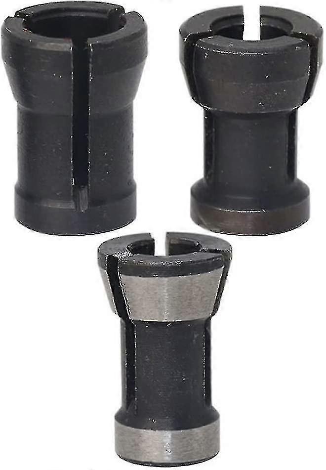 Router Collet Chuck Chuck Adapter Chuck Clamp Adapter Router Bit Collet Stücke für die Holzbearbeitung Holzbearbeitung Fräser (schwarz) (3pcs)
