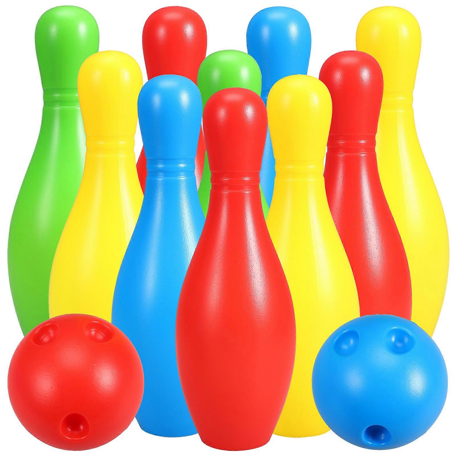 1 مجموعة لعبة كرة البولينج زجاجة وكرات مجموعة كرة البولينج الداخلية والخارجية