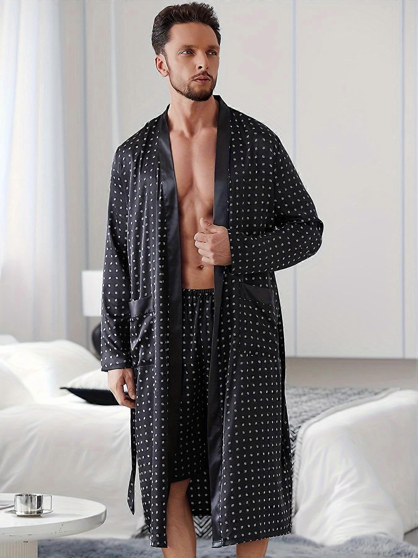 New style Latest Men's Gentle Pajama Set, Premium Print Design Sleep Robe