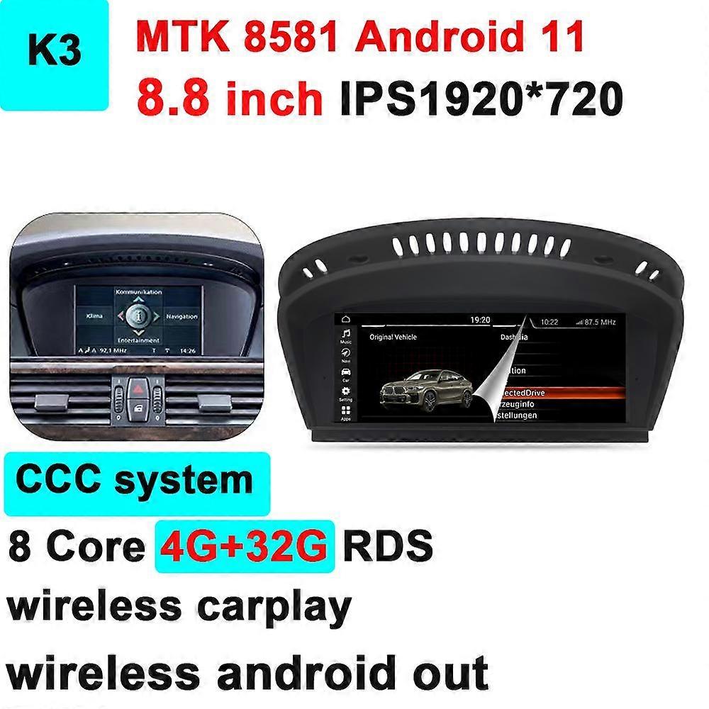 Carplay car Navigation GPS Radio Multimedia player Android 12 For BMW 3 5 Series E60 E61 E62 E63 E90 E91 E92 E93 2004-2011 DSP