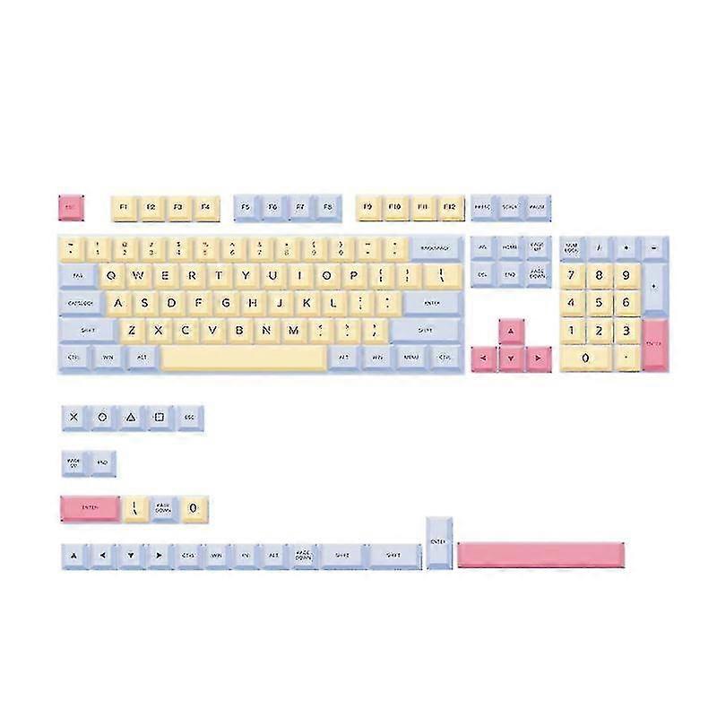 Mechanical Keyboard Keycap Marshmallow Xda Profile 128keys Dye Sub Keycap Compatible Cherry Mx 61/64/68/78/84/87/96/98