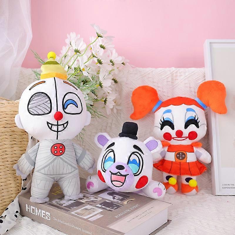 Νέο νυχτερινό παιχνίδι αρκουδάκι FNAF γύρω από κορίτσι κλόουν κούκλα Λούτρινο παιχνίδι