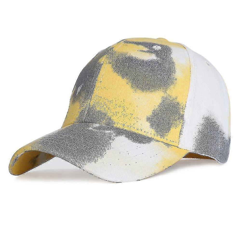 Spring Lovers Colorful Snapback, Tie-dye Baseball Capyellow