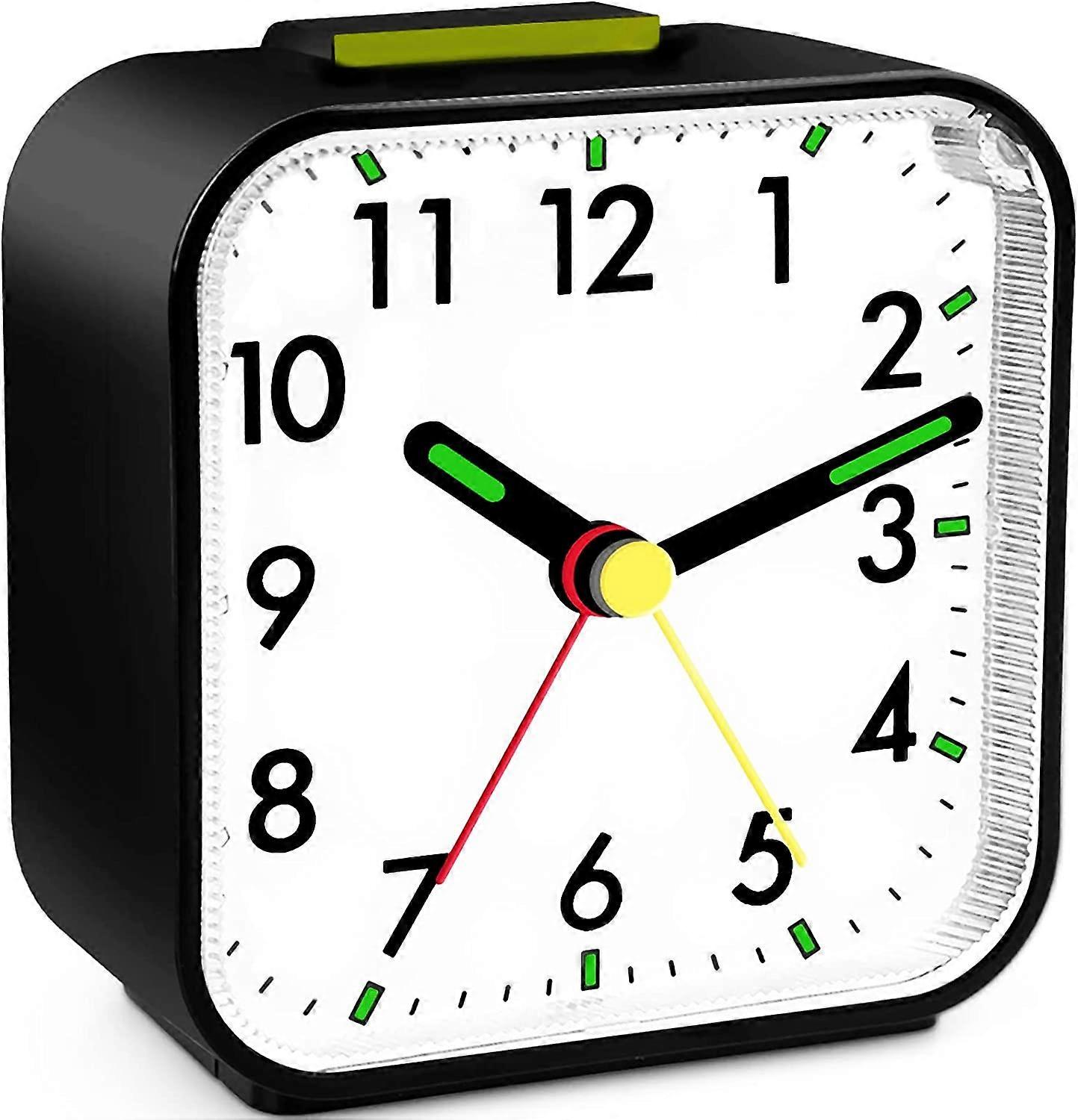 New product,Silent Analog Alarm Clock Travel Alarm Clock Small Morning Alarm Clock with Snooze Function Battery