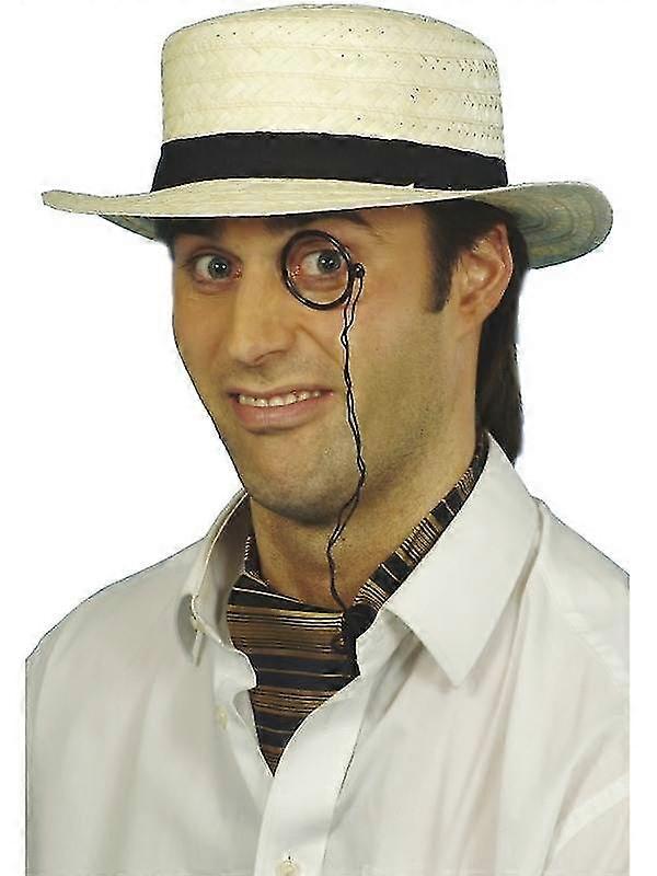 Straw Boater Hat.  One Size