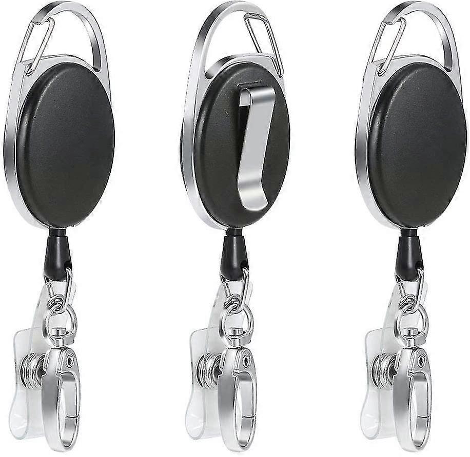 3-piece Retractable Key Ring