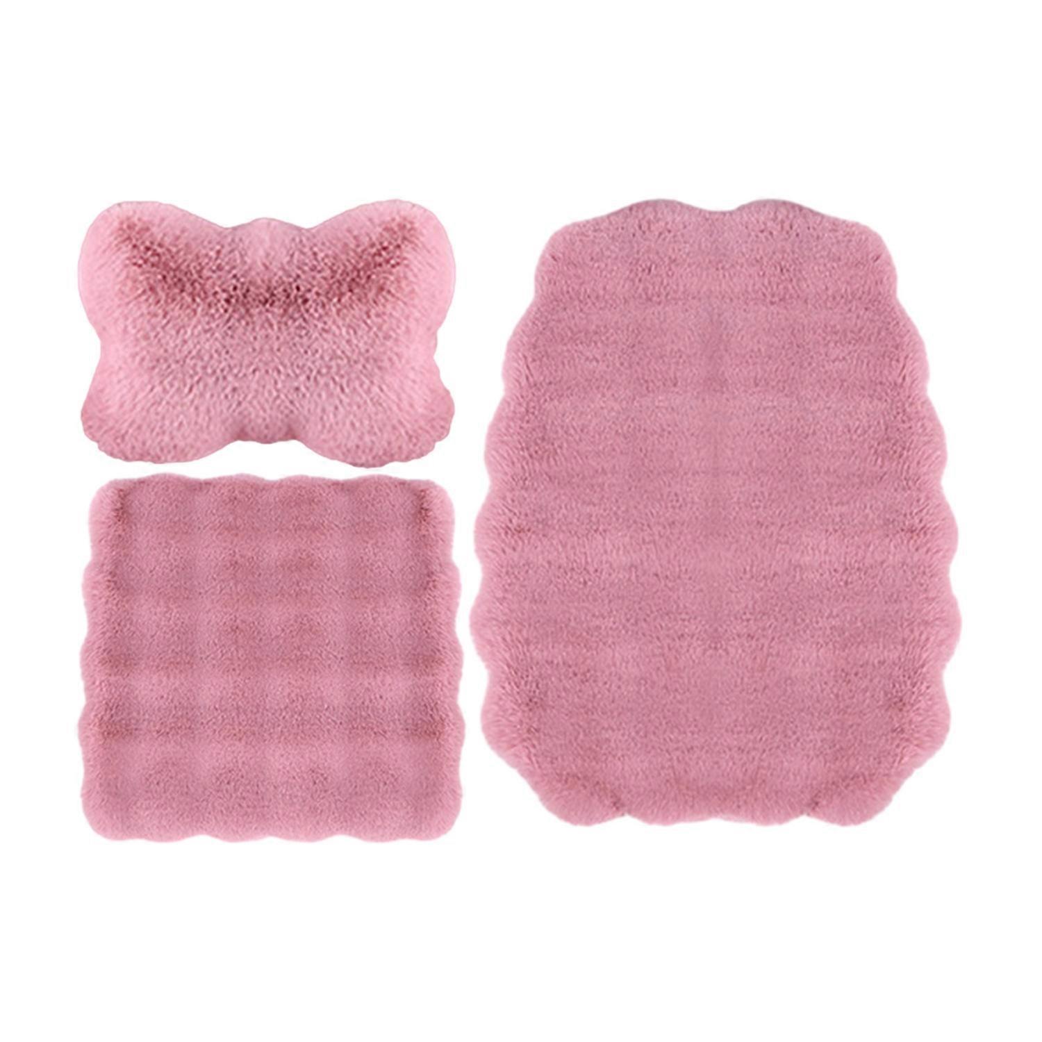 Thickened Plush Car Seat Cushion Soft Fluffy Warm Non-Slip Front And Back Seat Covers Protector for