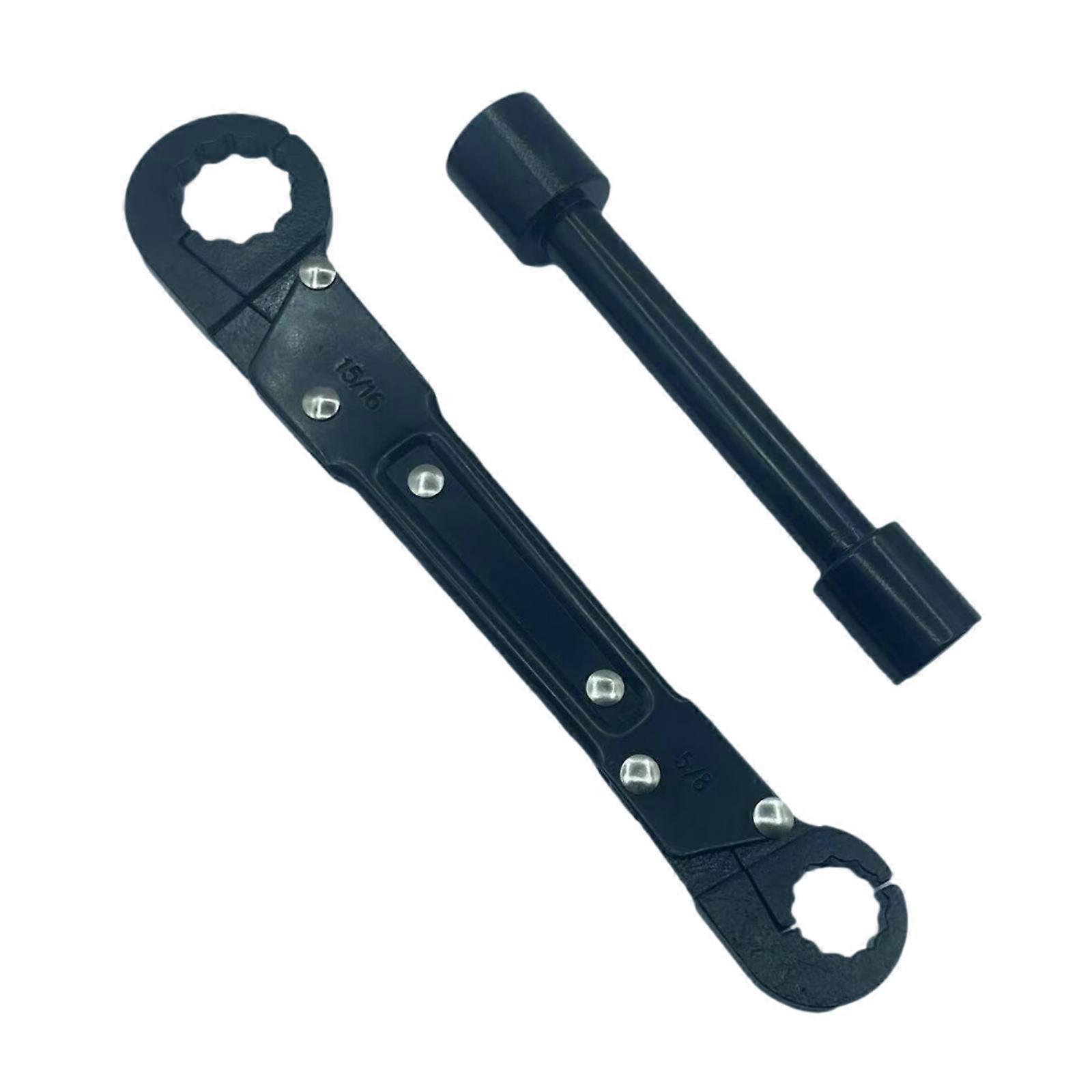 Dual Headed Wrench Wear Resistant Easy to Use Sturdy Plumbing Wrench Tool With Stop Wrench