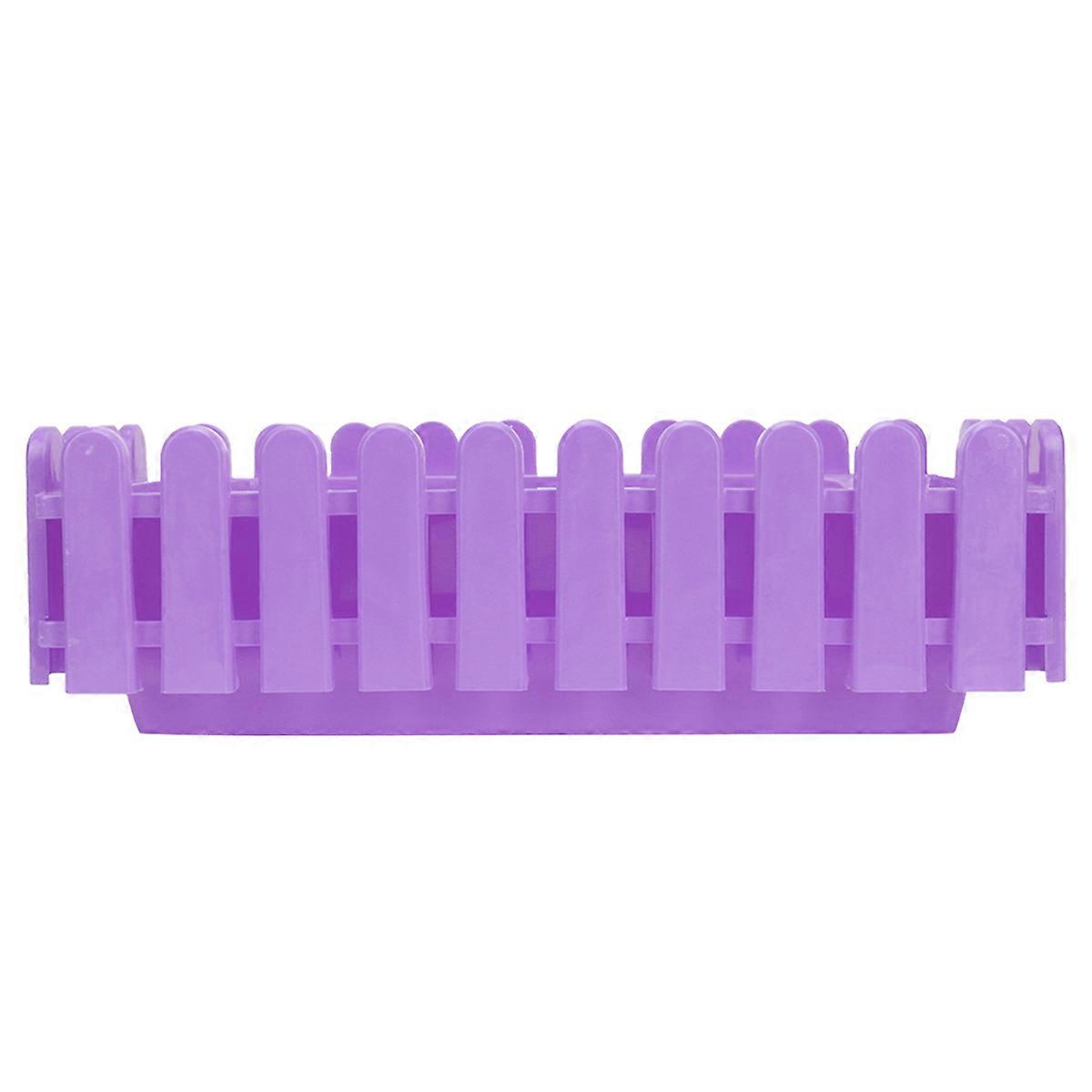 직사각형 플라스틱 울타리 화분 녹색 식물 화분에 심은 다육 식물 화분