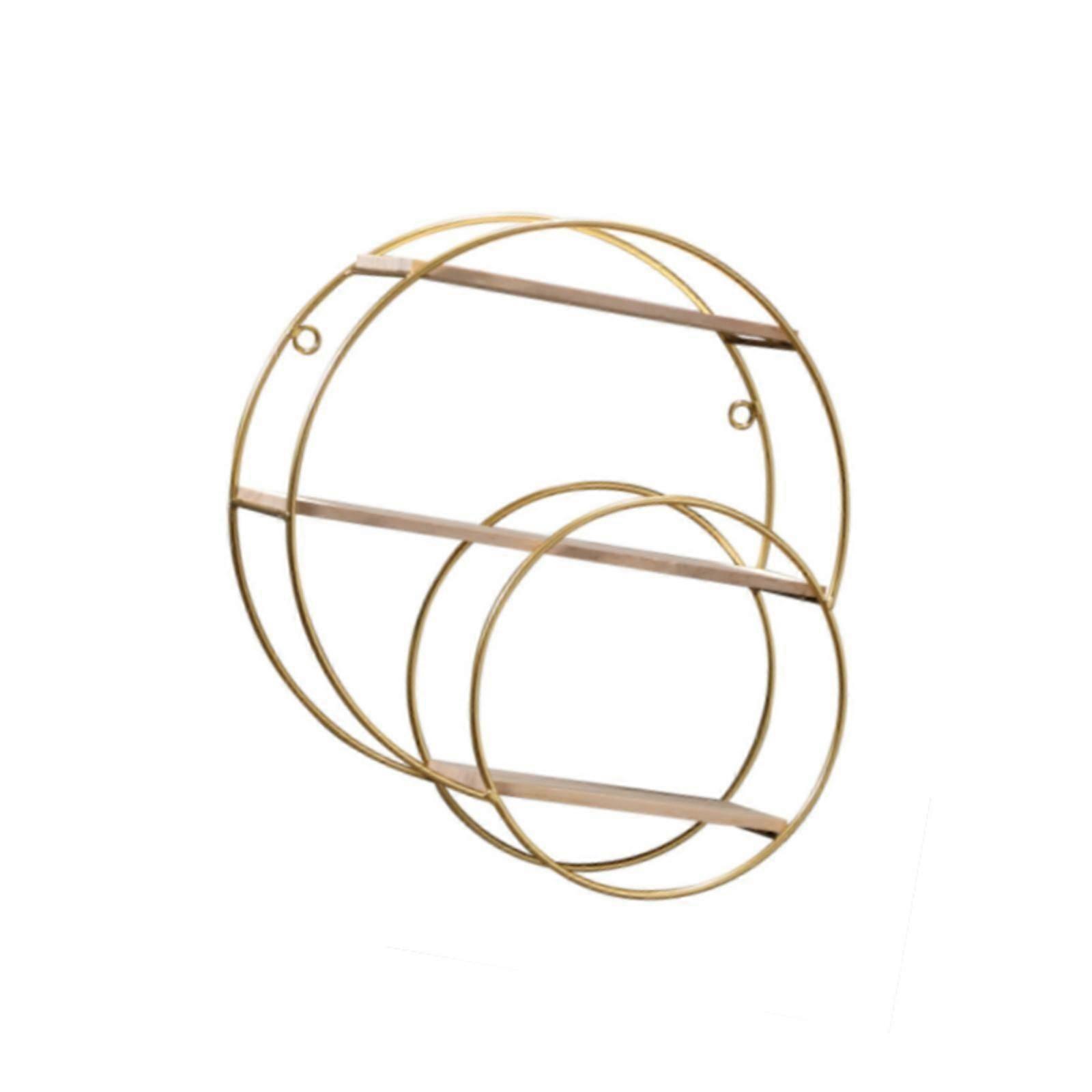 Wall Shelf Floating Shelf 3 Layers Sturdy for Bathroom Essentials Decorative Double Circle
