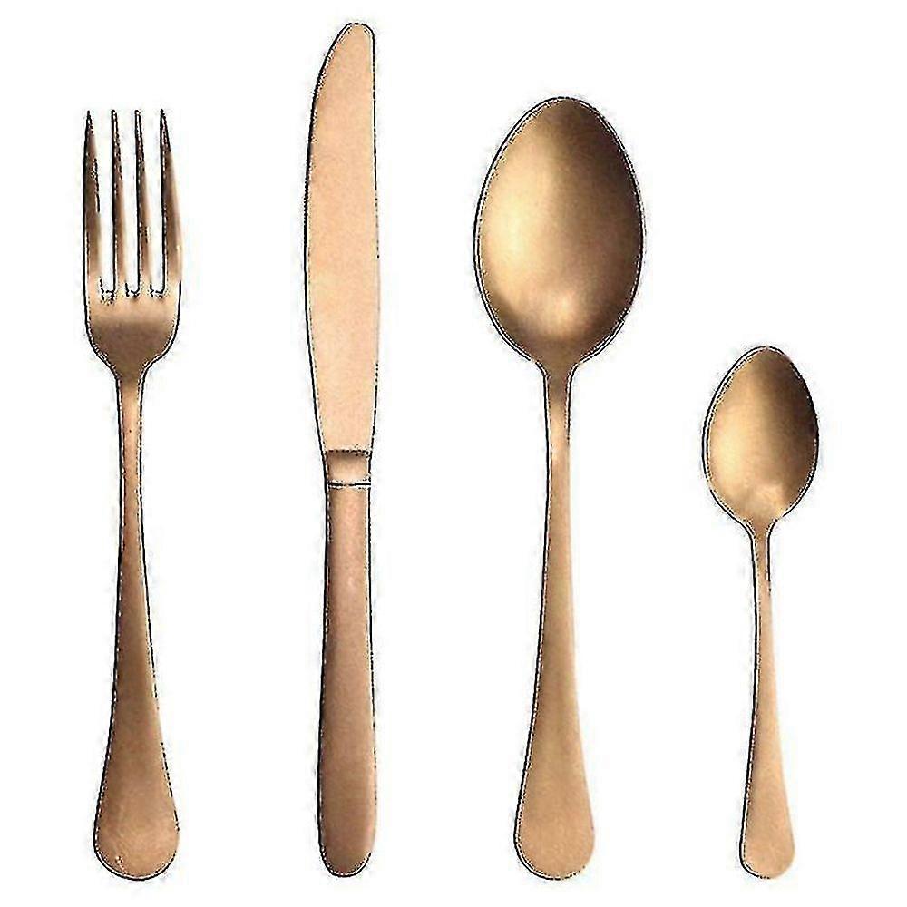 Classic Elegant Resin Rivets Handle Style Stainless Steel Western Cutlery 4 In 1 Set Delicate Utensils Dinnerware For Home