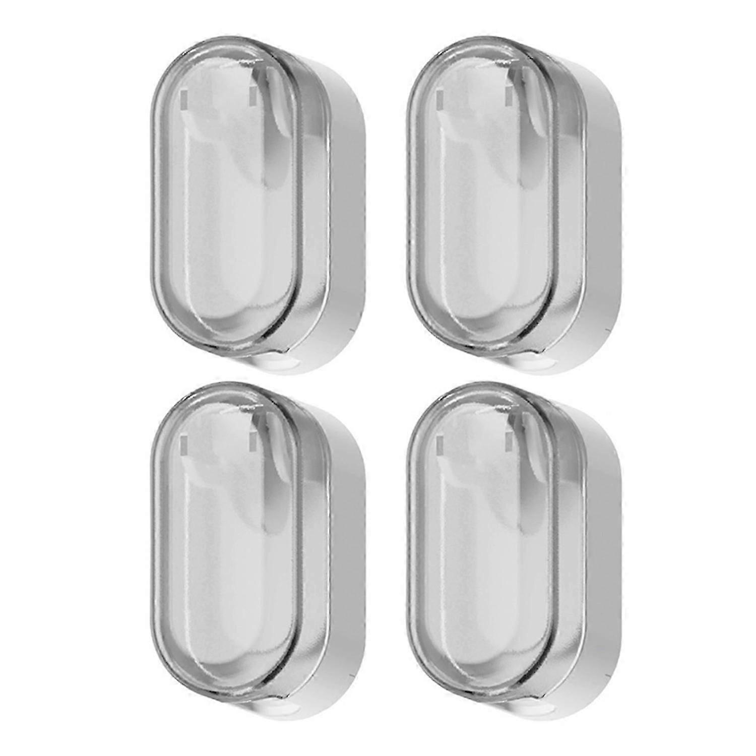 4Pcs Toothbrush Holders with Dustproof Cap Auto-Closing Design Easy to Install Universal