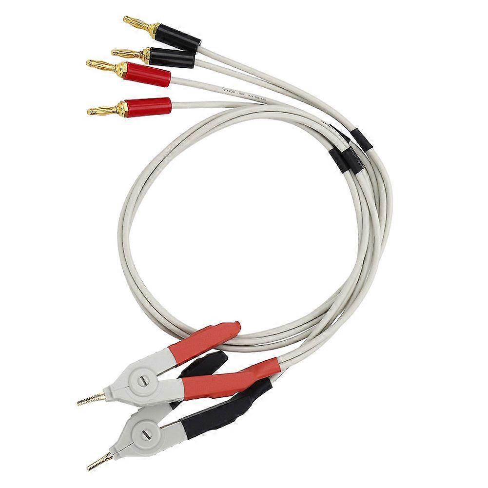 4-Terminal Electronics Test Lead Digital Bridge Test Clip Low Resistance Testing Clip Cable