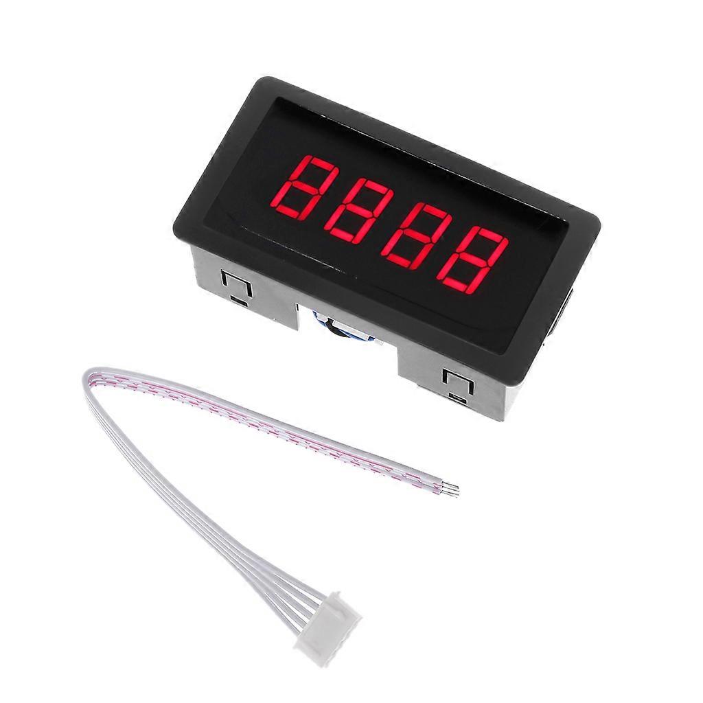 Portable Digit Counter for DC 8-24V 4 Digit LED Digital Display 0-9999 Up/Down Plus/Minus Panel Counter Meter with Cable Black
