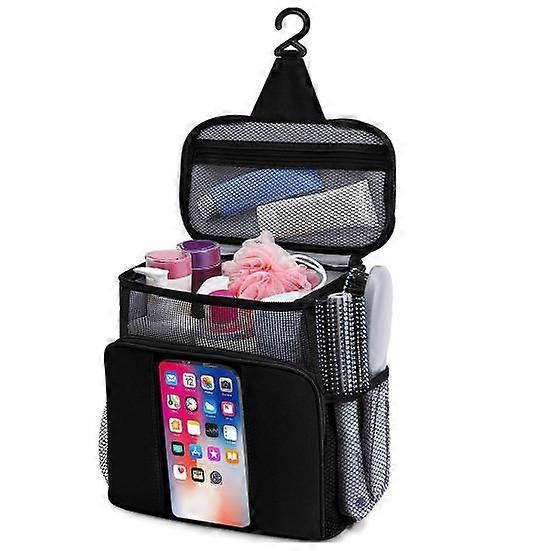 Hanging Toiletry Bag with Handle Zipper Closure Large Capacity Multiple Compartments Quick-Drying Waterproof Shower Caddy Storage
