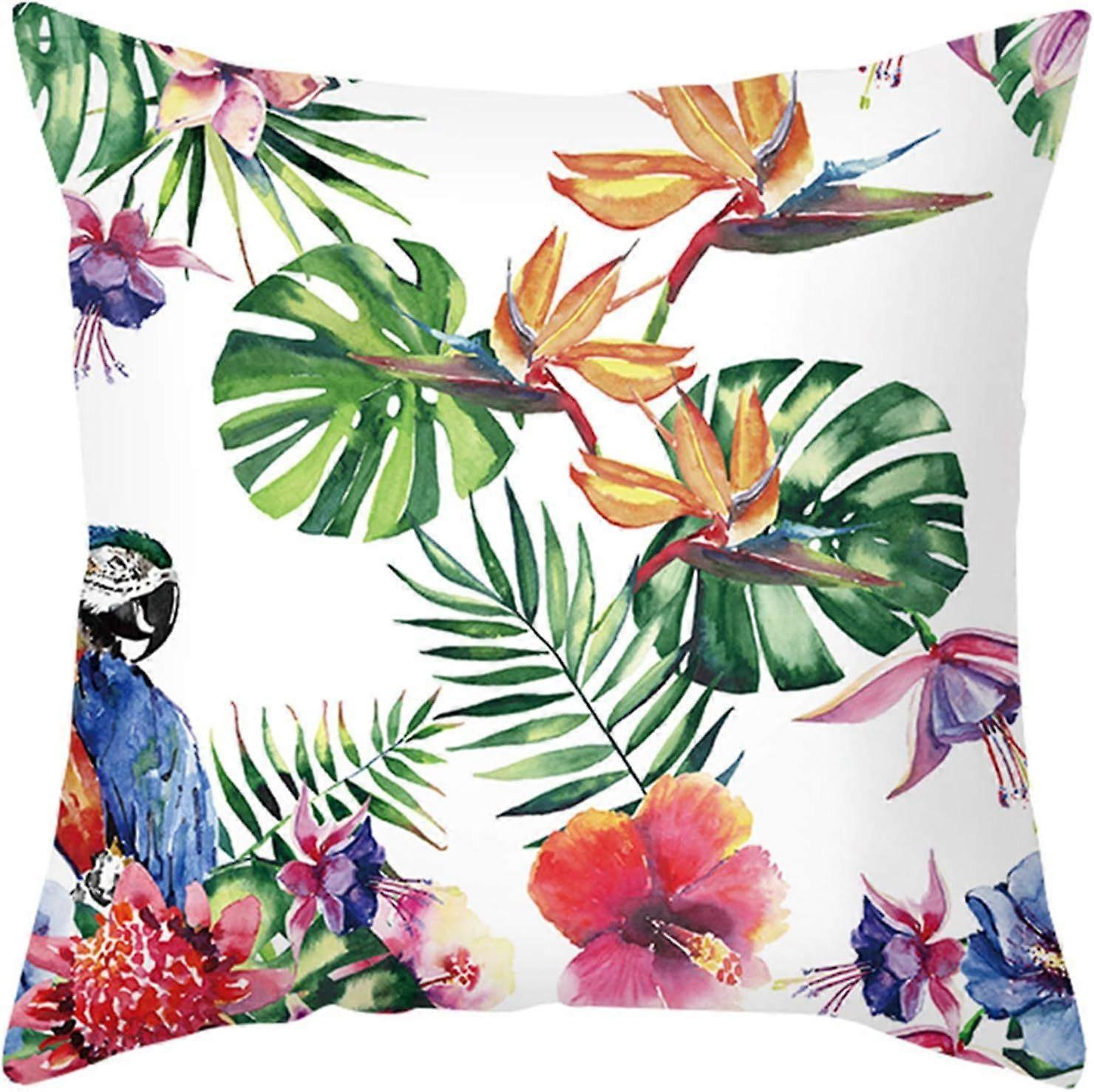 PCS Green Plants Pattern Throw Pillow Cover Pineapple Pattern Cushion Cover 18 x 18 Inch