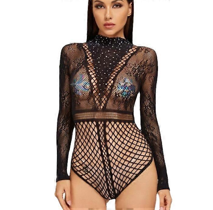 Mesh Ultra-thin Hollow Women's Sexy Bodysuit