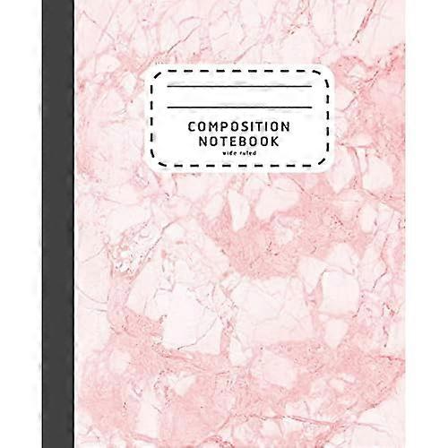 Composition Notebook: Pink Marble Wide Ruled Composition Notebook-Notebook for School