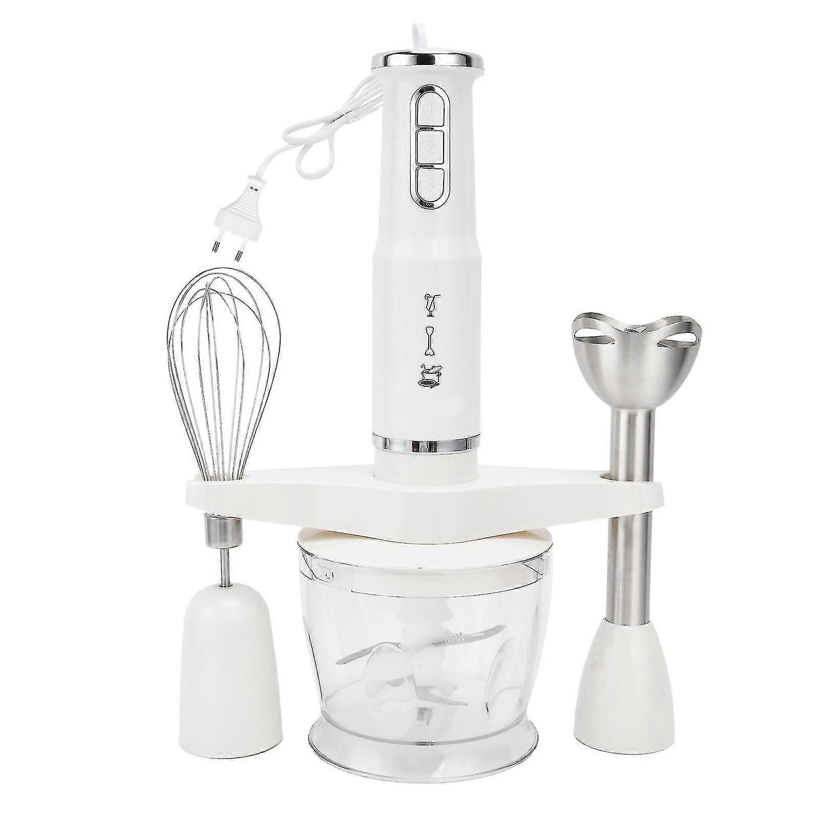 Multifunction Hand Blender Mixer 600w Electric Stirrer Food Processor Eu Plug 220v White