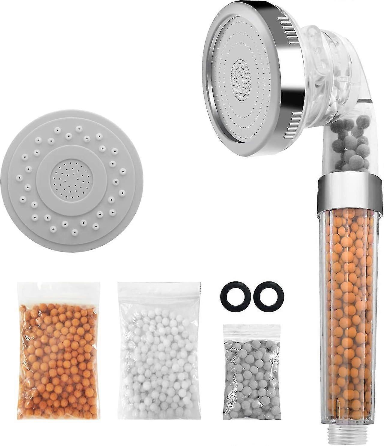 Shower head hand shower with pressure increase, rain shower and massage function, water-saving showe