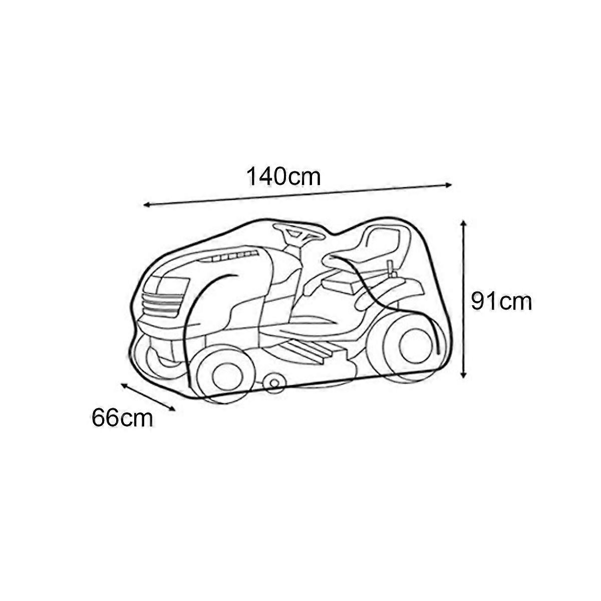 Κάλυμμα χλοοκοπτικών, αδιάβροχο κάλυμμα τρακτέρ, πολυεστέρας 210D Οξφόρδη, καλύπτει ενάντια στο νερό, UV, σκόνη, βρωμιά, άνεμος για το υπαίθριο χλοοκοπτικό 140*66*91cm