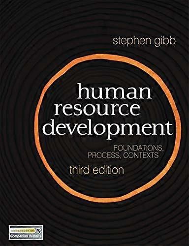 Human Resource Development: Foundations Process Context