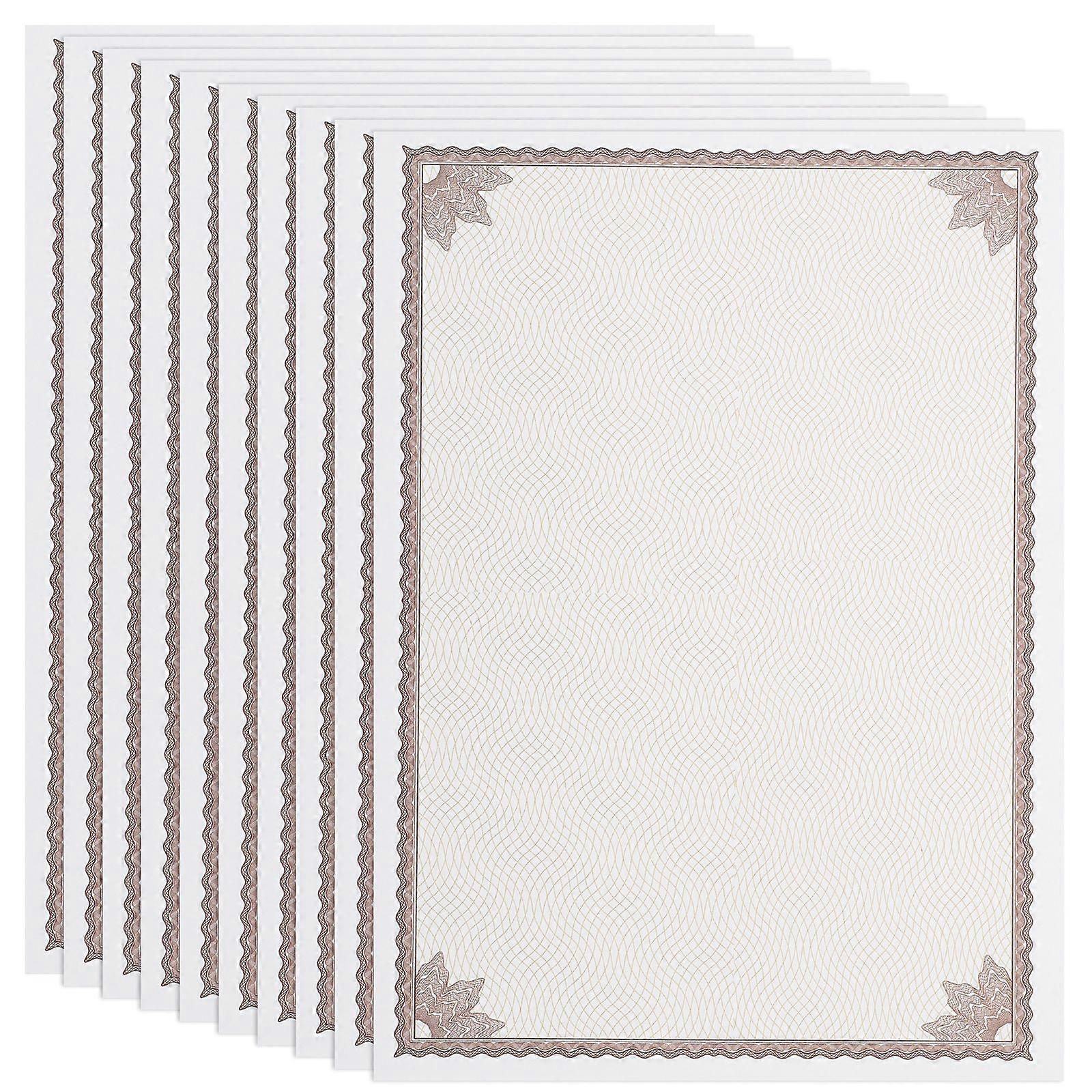 10pcs Honor Certificate Inner Paper No Character Blank Paper Blank Diploma Paper for School Use