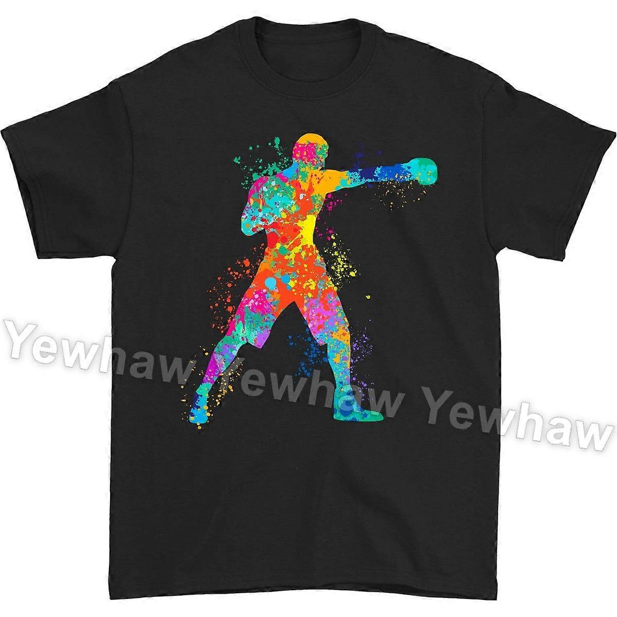 כפפות איגרוף מאמן מאמן מתנה אמנות חולצת טריקו, אגרוף ספורט חובב חג המולד יום הולדת מתנה חולצות טריקו