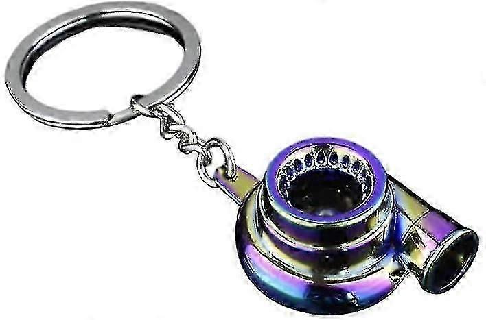Turbo Keychain Auto Parts Model Keyring Creative Turbocharger Metal Keyfob