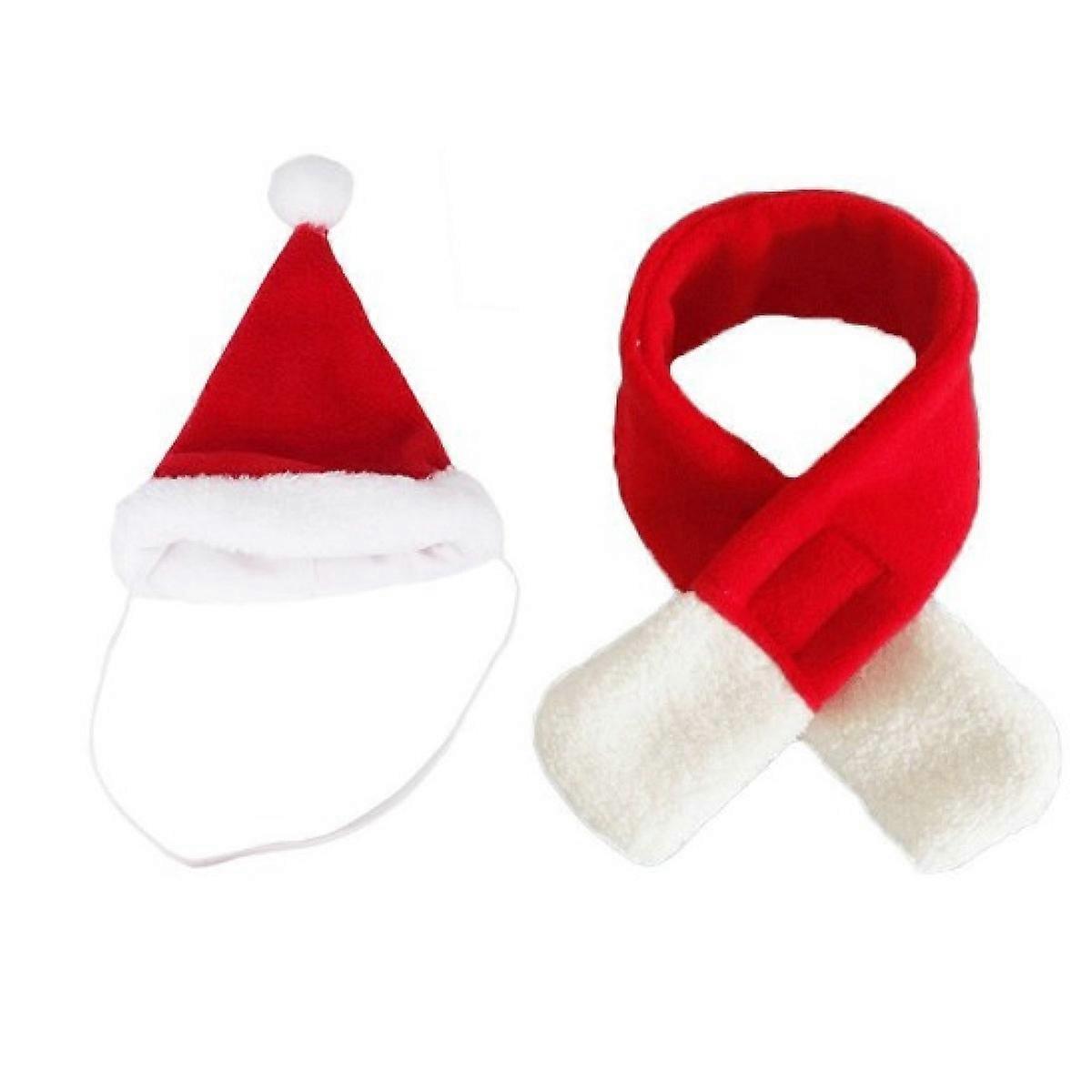 Pet Clothes, Santa Hat, Scarf, Reusable, Soft Material