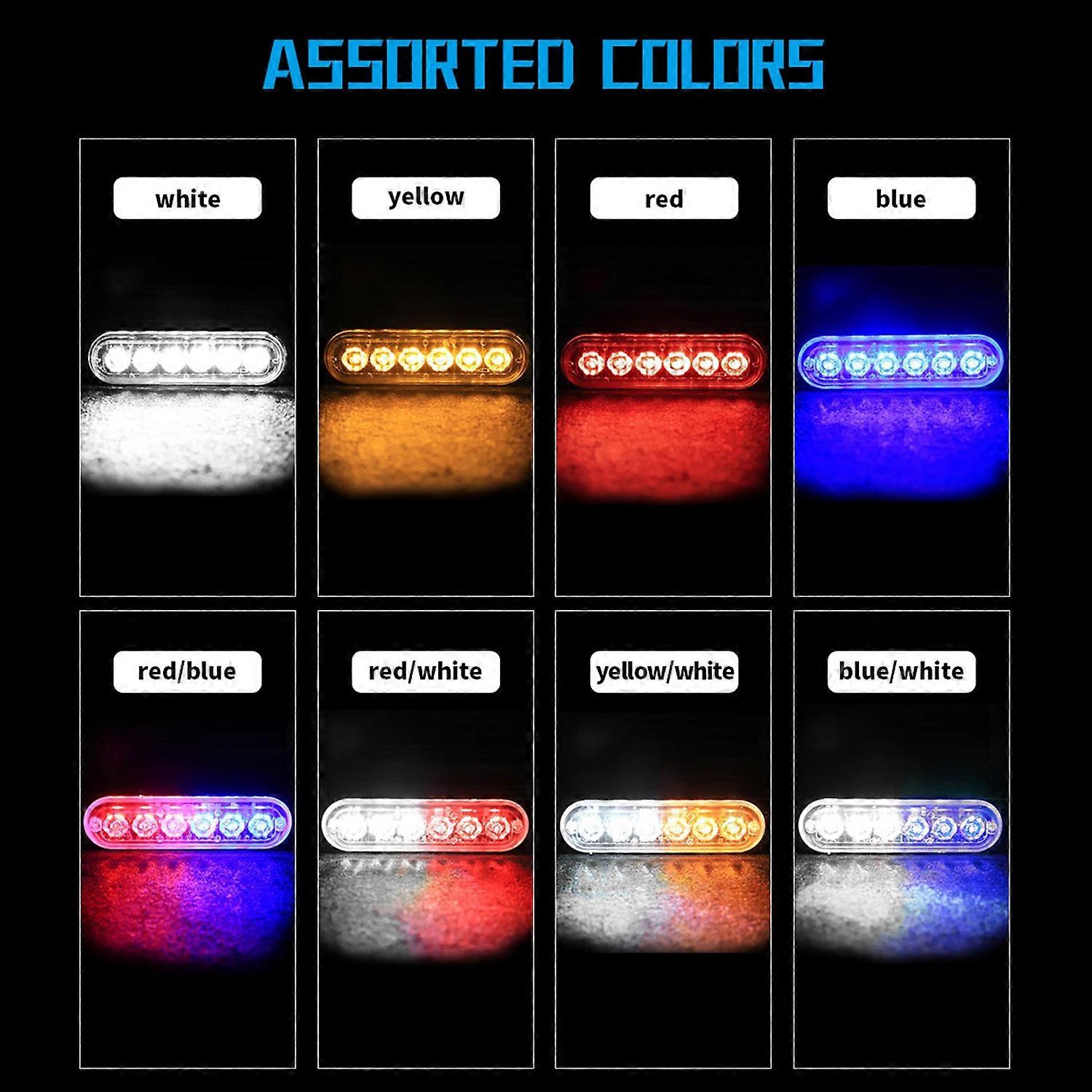 12-24V LED Strobe Warning Lights Warning Emergency Flashing Lights Caution Light Bar for Car Truck V