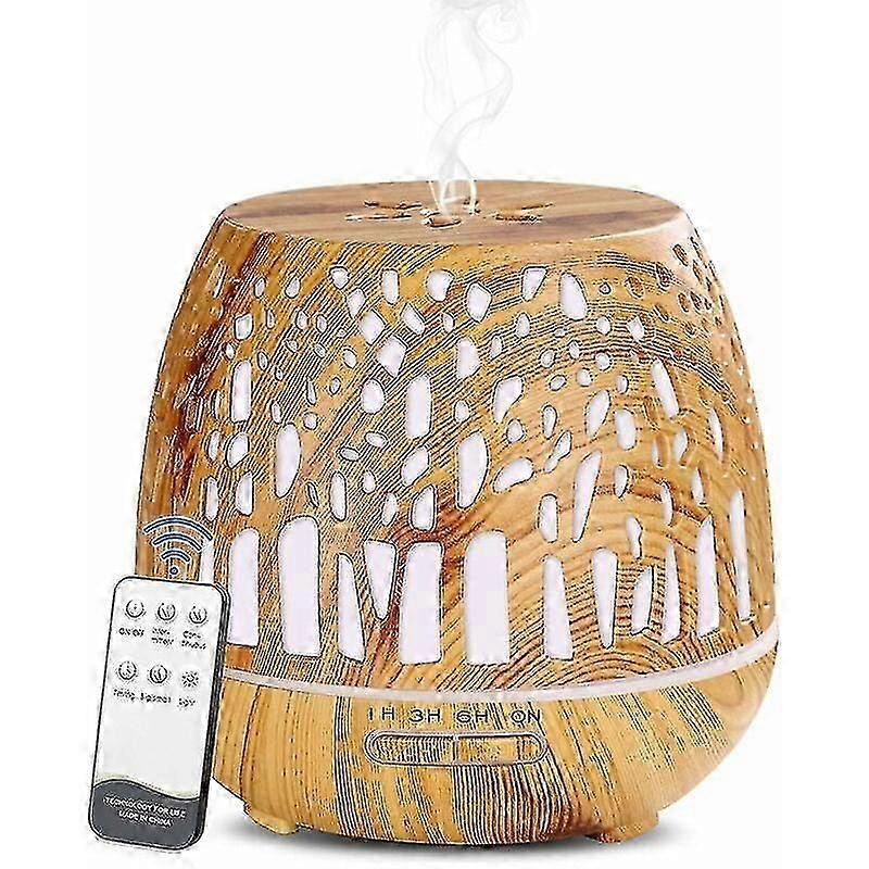 "Diffuseur d'Huiles Essentielles 400ml, Tlcommande d'humidificateur Ultrasonique Sans BPA avec Lumire LED Couleurs Variables 3 Minuterie pour la Mais