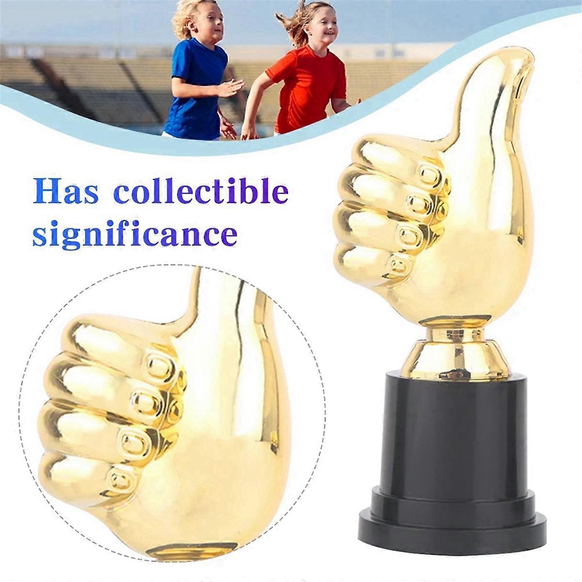 10pcs Thumbs Trophy Plastic Gold Trophies Mini Victory Trophies