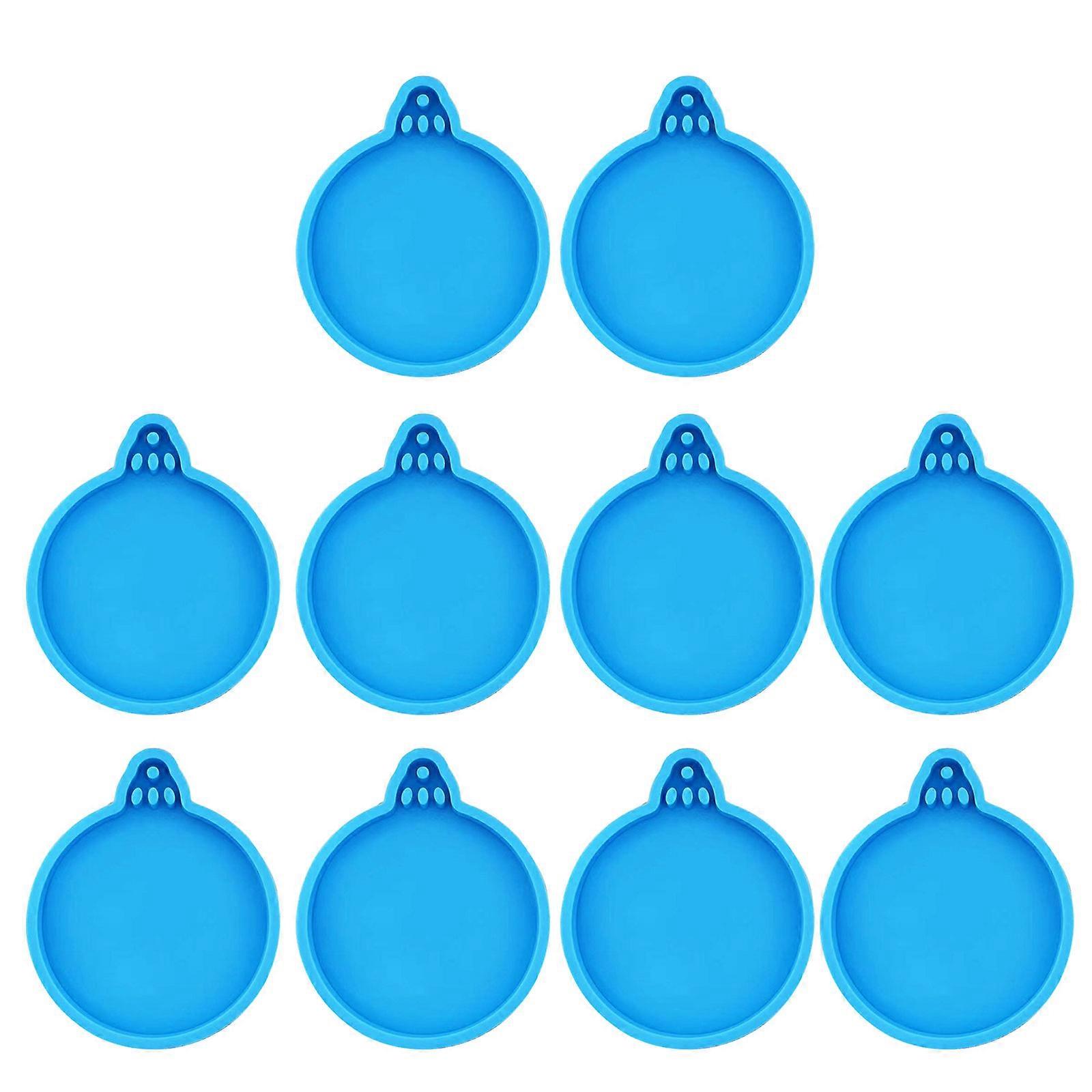 Julprydnader Möbel Multifunktionell Tom Runda Silikonformar Mångsidig Hartstillbehörsform För DIY-entusiaster Blå