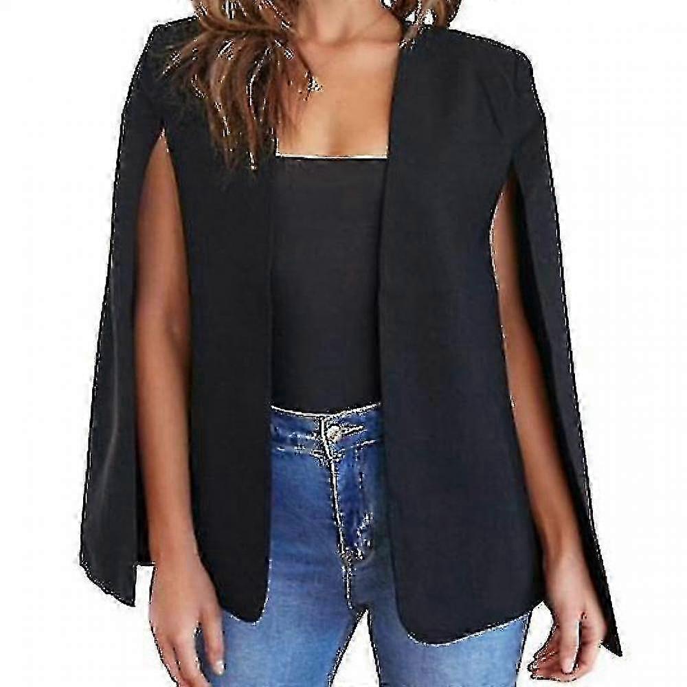 Casual Split-Sleeve Open-Front Women's Blazer for Workwear