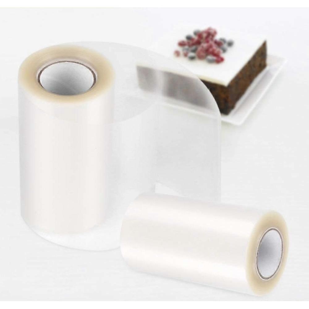2pcsTransparent Roll Cake Topper, Foil Transparent Baking Cake Collars DIY Cake Decorations Cake Collars