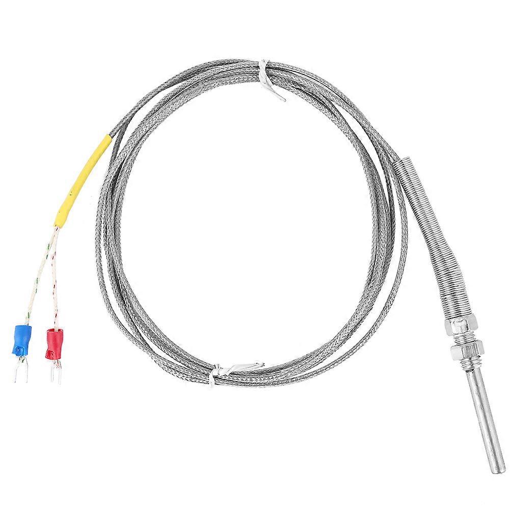 K Type Probe Thermocouple 2m Cord M8 Thread Temperature Sensor Stainless Steel Probe(50mm)