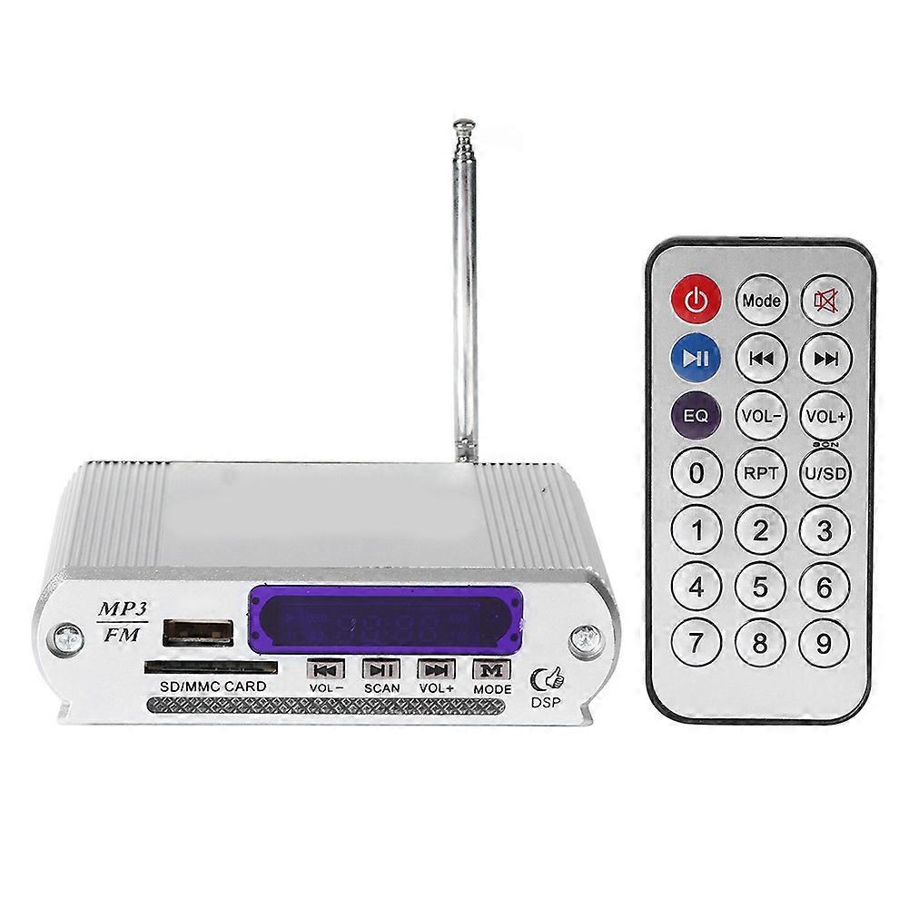 Car Digital MP3 Decoder FM Card Reader U Disk Audio Player with Remote Control