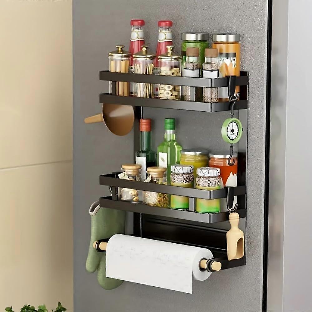 Magnetic spice shelf for the refrigerator, Magnetic shelf for refrigerator magnet regulator