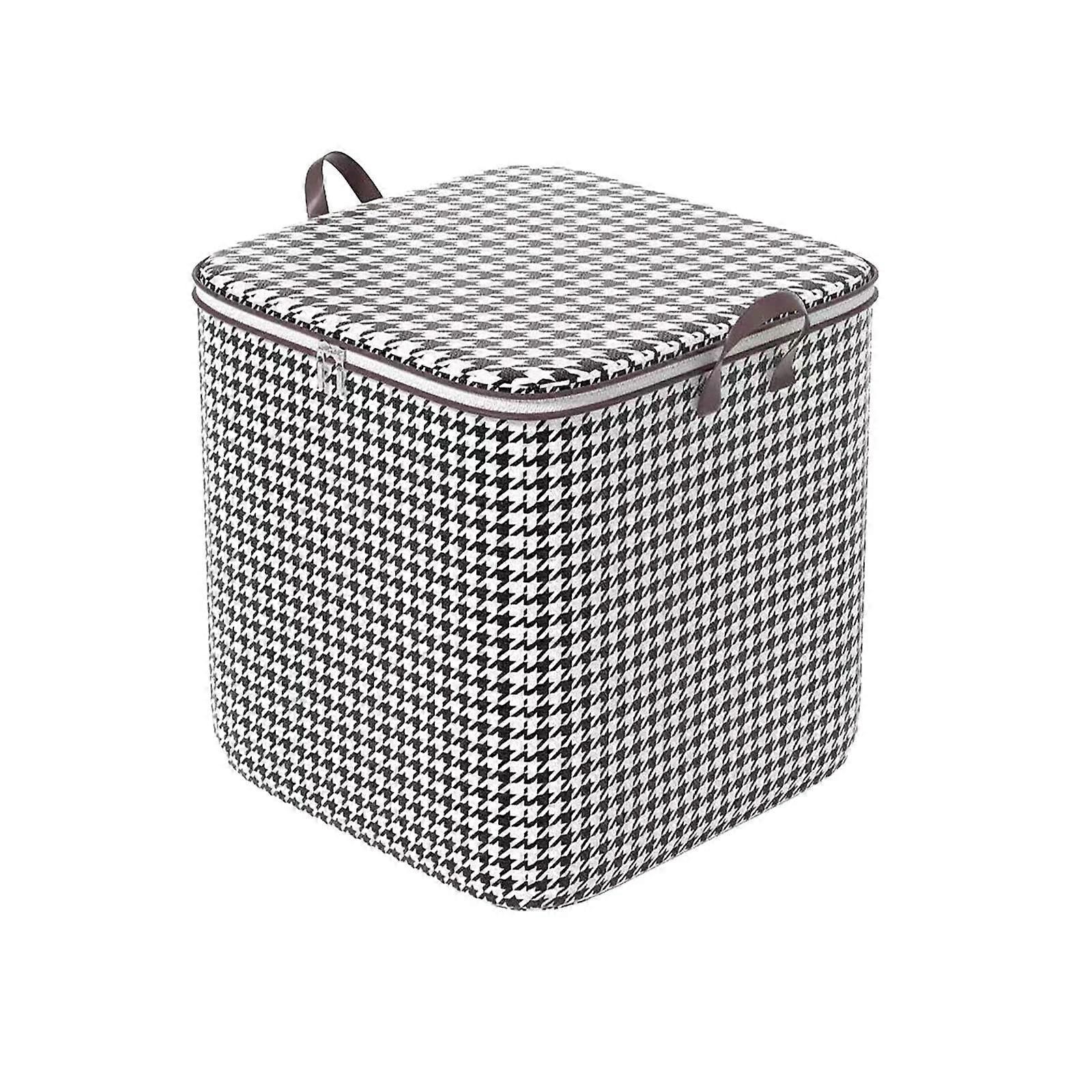 Storage bags foldable cabinet storage boxes carrying handles and zipper large blanket organizer