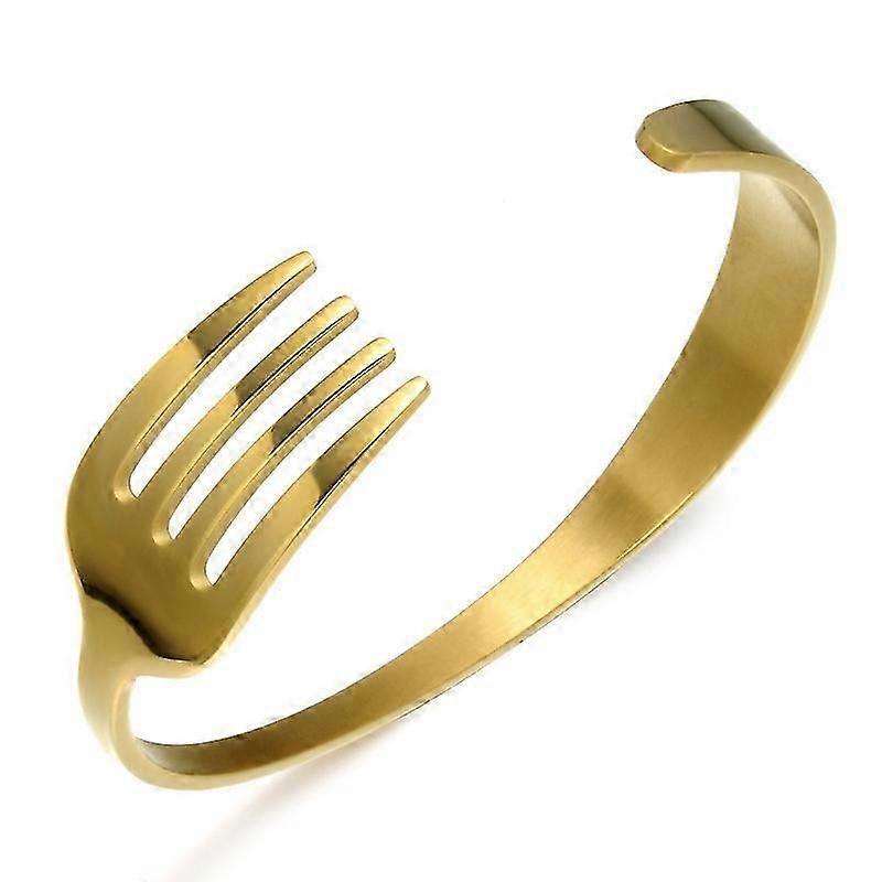 Bracelet fourchette simple en acier inoxydable, version coréenne créative et personnalisée de couteau de nourriture occidental et fourchette ouverture bijoux en acier titane