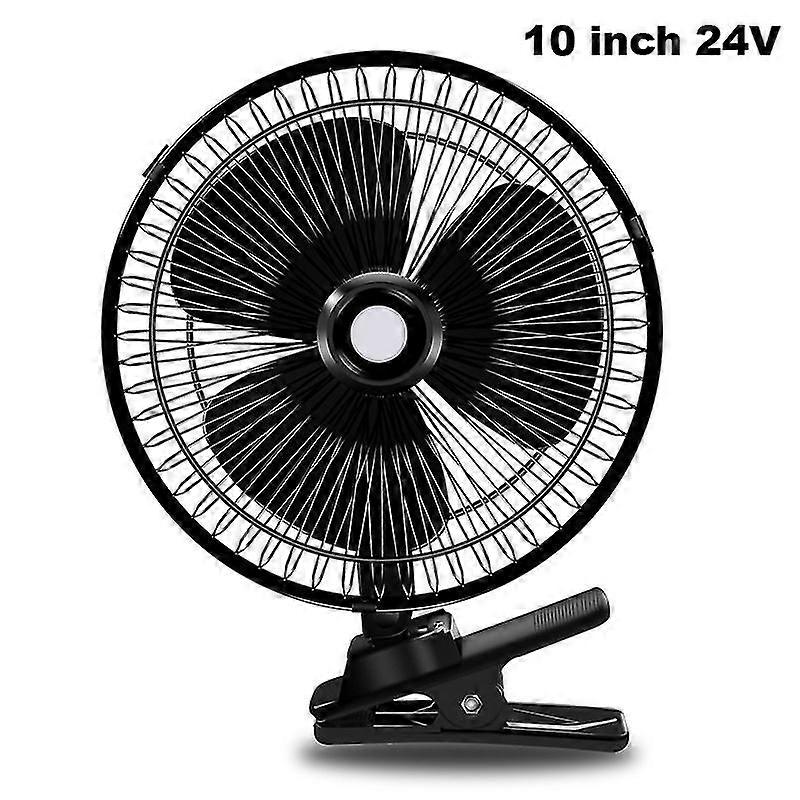 12/24v רכב ואן הום 2 מאוורר זרימת אוויר מהיר עם קליפ קיץ מאוורר קירור חשמלי מצנן אוויר לרכב משאית שחור 6 אינץ '