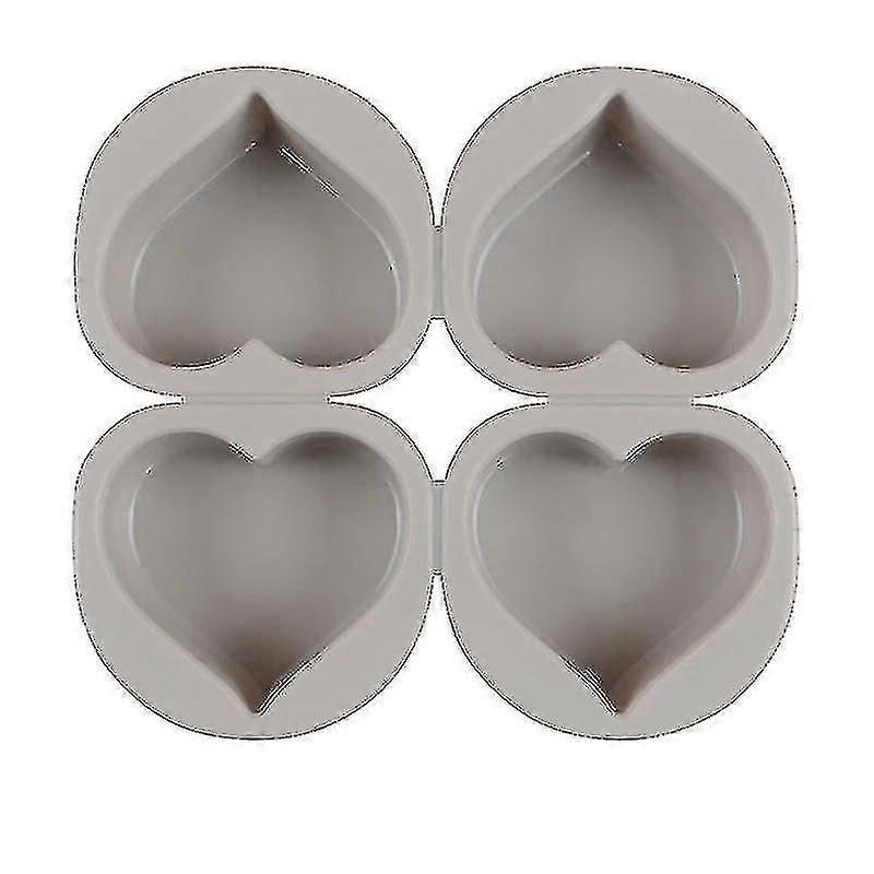 Miniowl-4キャビティシリコンソープモールドハートシェイプモールド