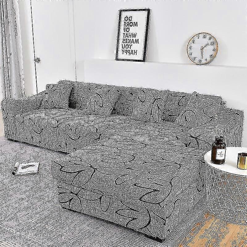 Sofa Cover- Elastic Couch, Sectional Chair Cover, Corner L-shape Set-1-YuJia