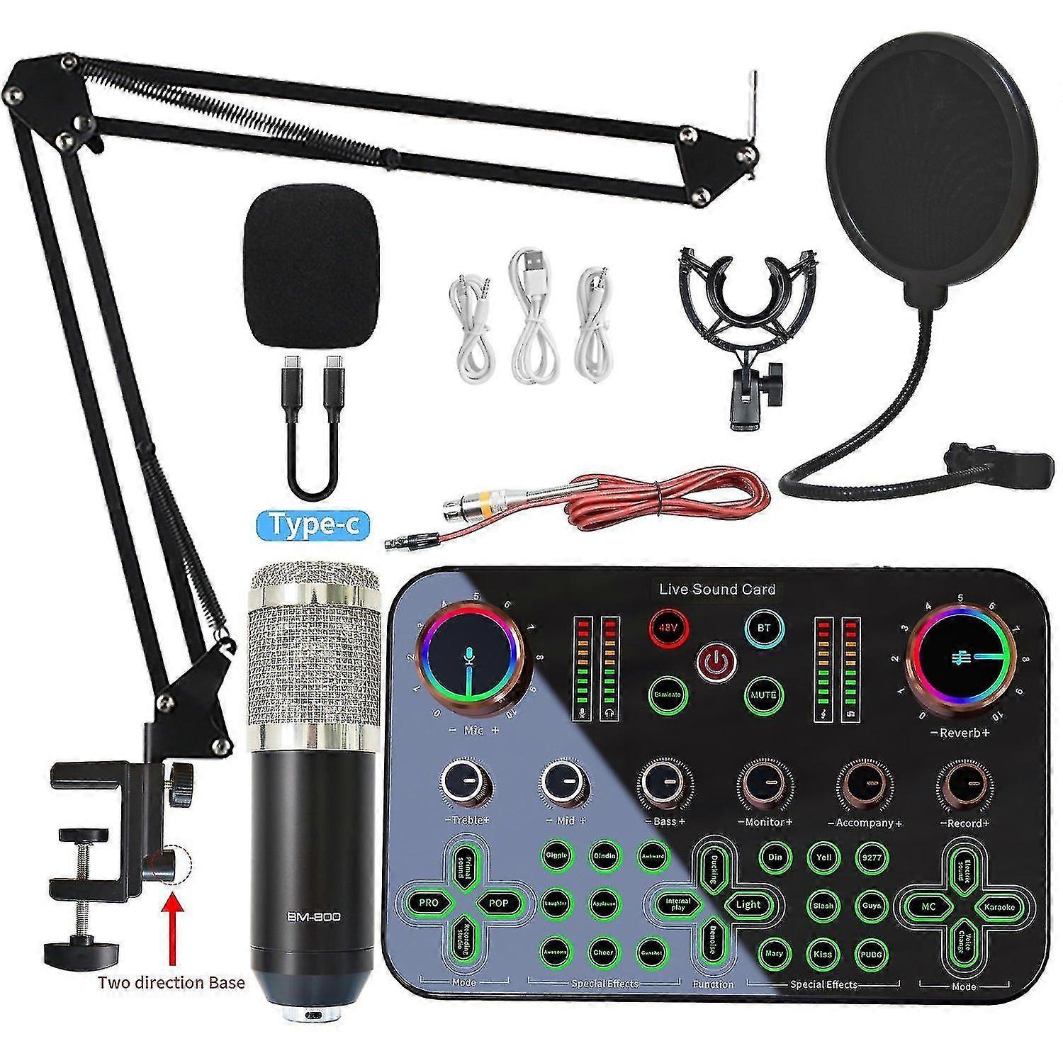 C style microphone computer recording capacitor wheat sound anchor equipment mobile phone live sound card