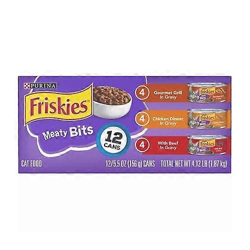 Purina Friskies Meaty Bits Variety Cat, 12 Count / 5.5 Oz (Case Of 2)