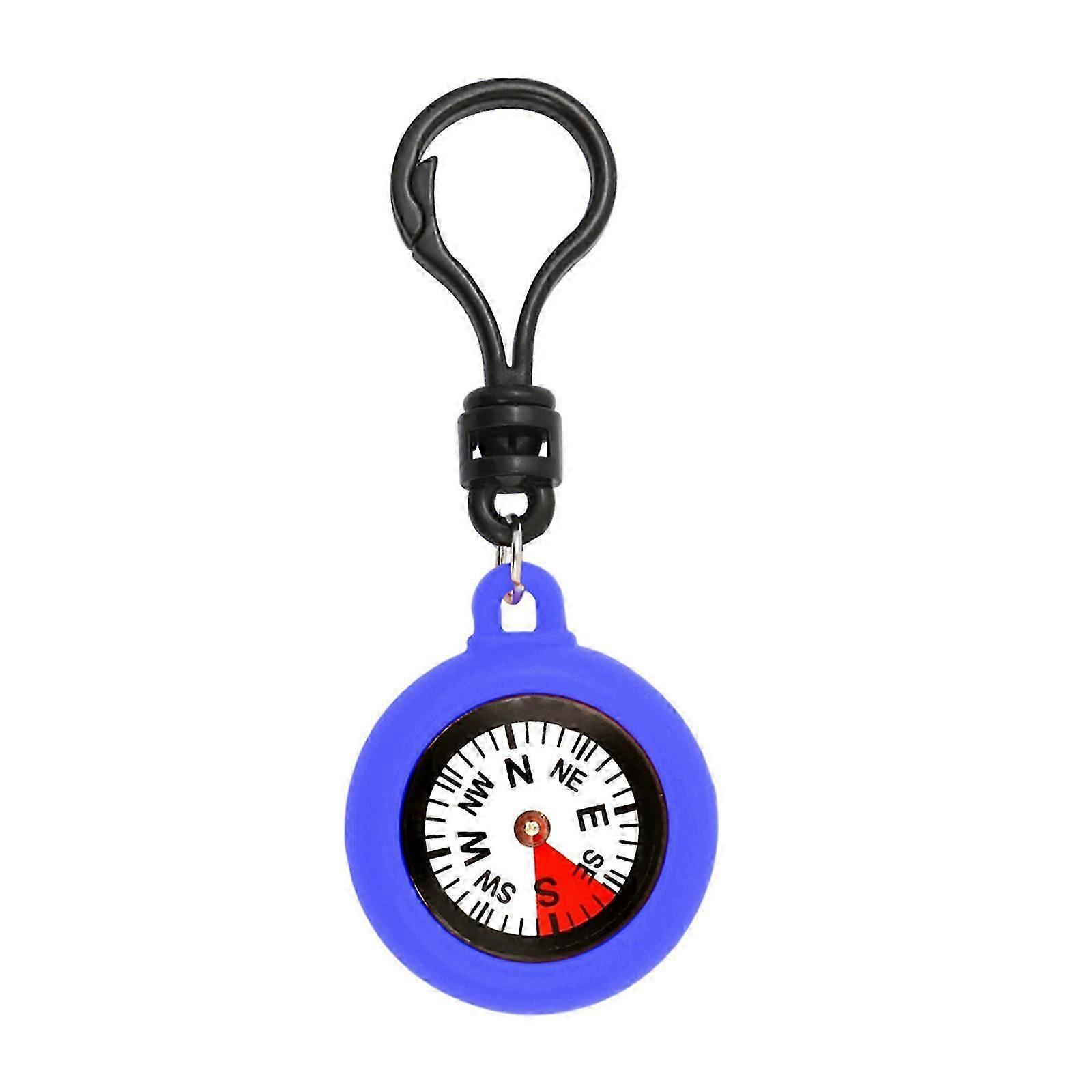Rose Red Mini Watertight Compasses Keychains Navigation Tool for Camping Hiking
