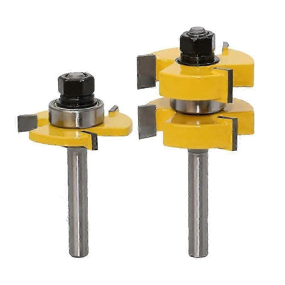 8mm T Shank 2 Piece Tongue and Groove Impact Knife Set 8-Handle 3 Prong T Shaped Woodworking Tool