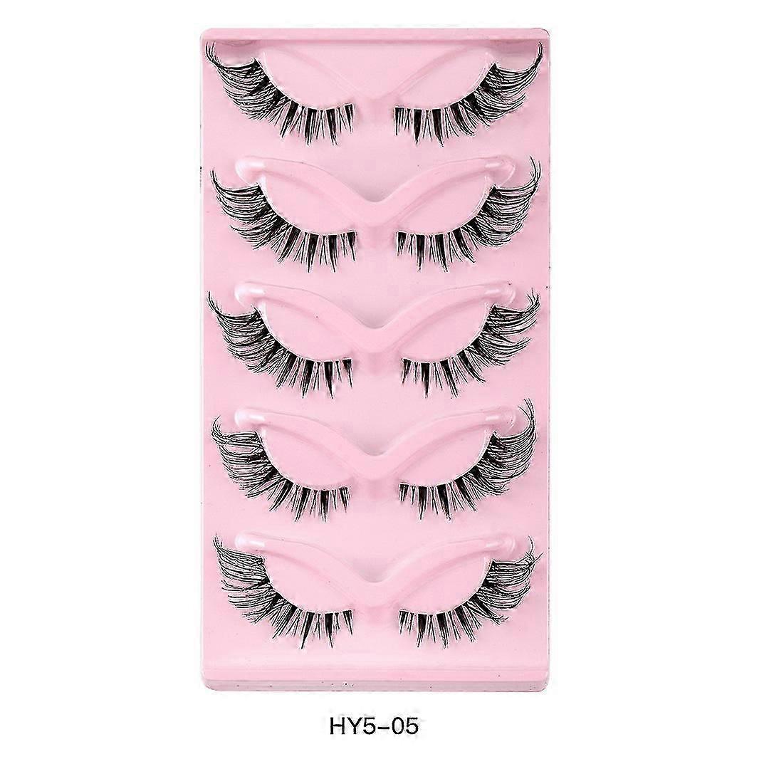 5 Pairs Eye Natural Look False Eyelashes PU4178
