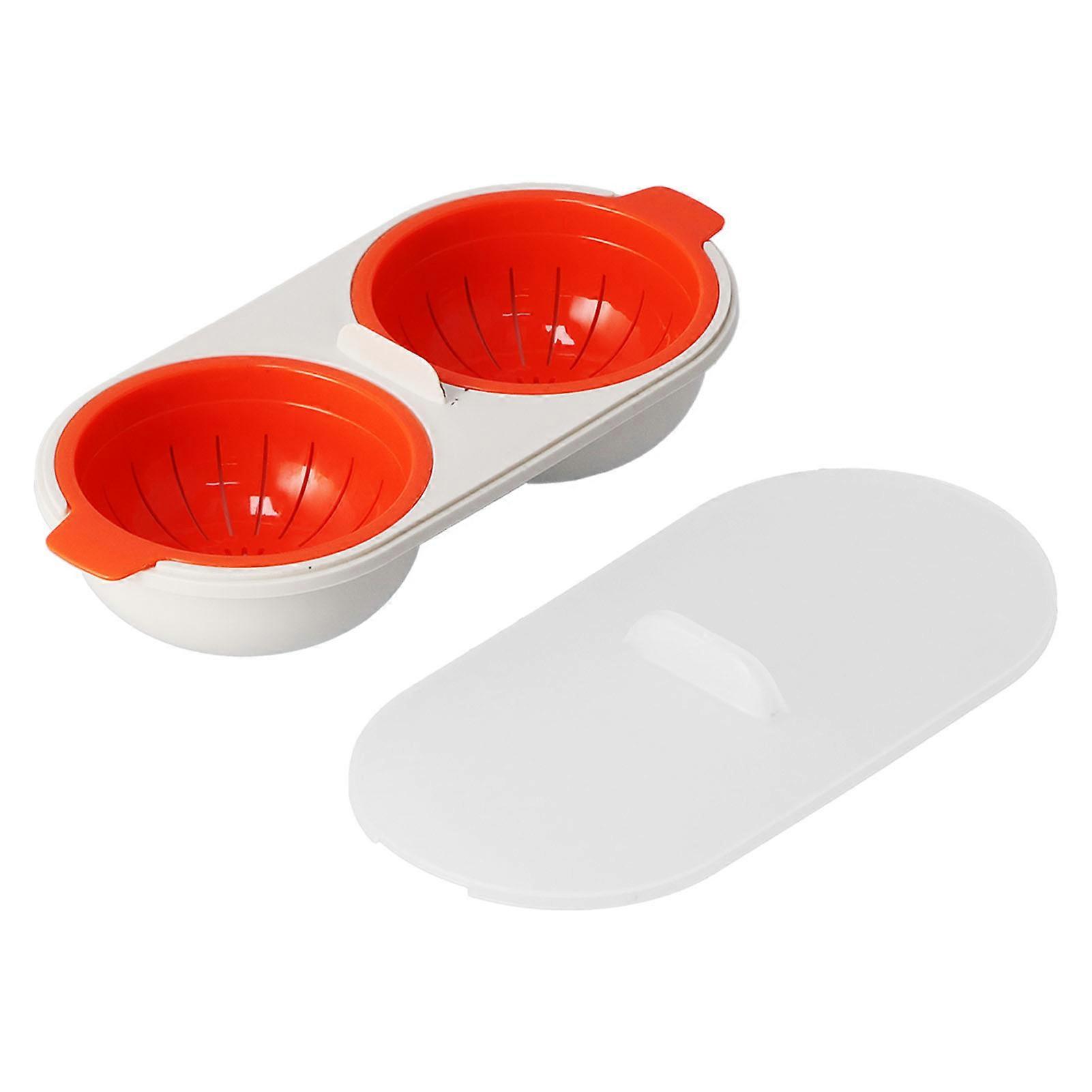 Microwave Egg Cooker Food Grade PP Removable Drain Basket Egg Cooker for Microwave Boiled Eggs